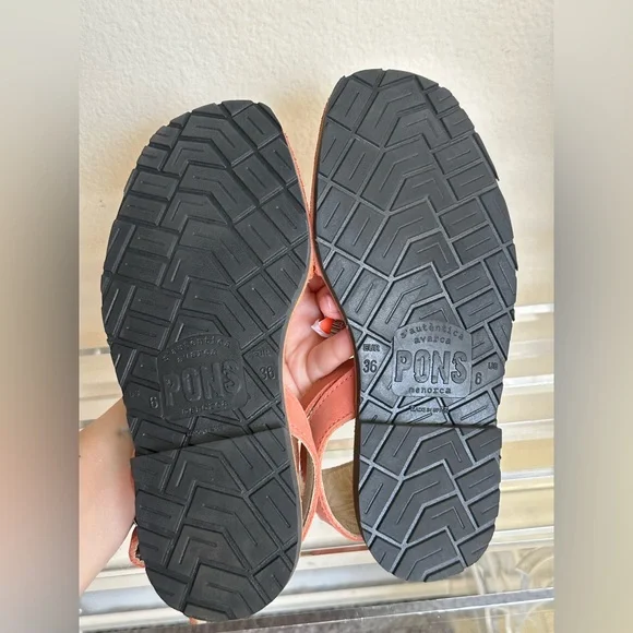 Women’s PONS Avarca Classic Style Sandals Coral - Picture 5 of 7